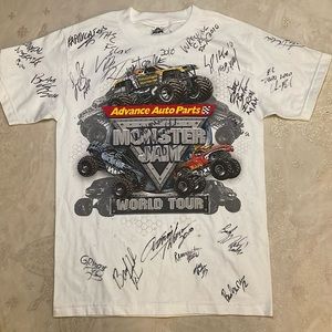 Alstyle Autographed Monster Truck World Tour 2010 Size Small Tee Shirt